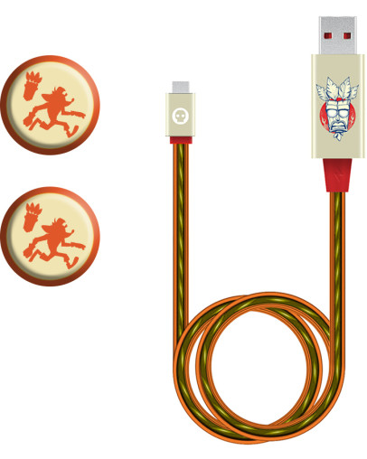 Crash Bandicoot 4 komplet LED polnilni kabel & nastavki za kontroler Numskull