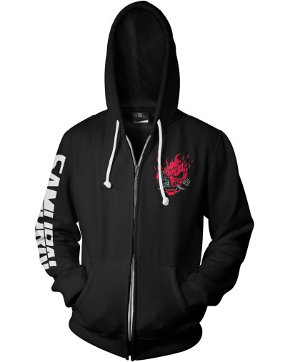 Cyberpunk 2077 Biggest Fan črna jopa s kapuco in zadrgo M velikosti Jinx