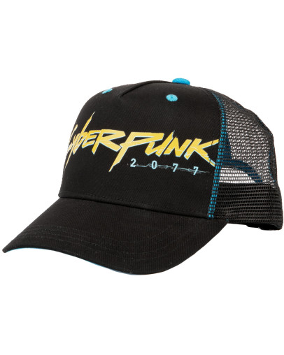 Cyberpunk 2077 Cyberpunker Trucker črno-modra kapa s šiltom Jinx