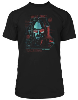 Cyberpunk 2077 Digital Ghost Premium črna majica S velikosti Jinx