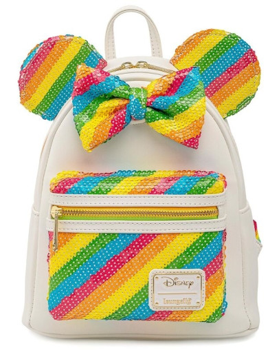 Disney mini nahrbtnik Minnie z mavričnimi bleščicami Loungefly