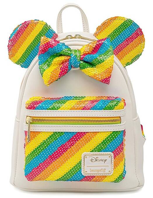 Disney mini nahrbtnik Minnie z mavričnimi bleščicami Loungefly