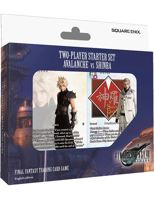 Final Fantasy TCG FFVII Remake Avalanche vs Shinra začetni komplet igralnih kart za dva igralca