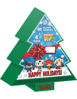 Funko Pocket Pop DC Holiday Tree Holiday Box 4-Pack