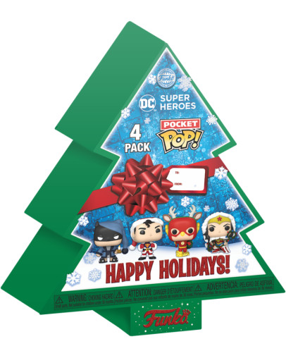 Funko Pocket Pop DC Holiday Tree Holiday Box 4-Pack