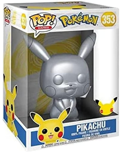 Funko Pop Games Pokemon 10 Pikachu Silver Metallic