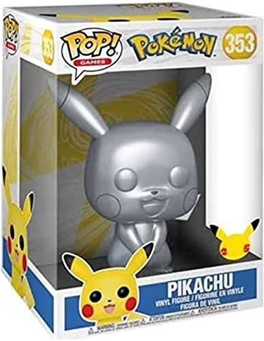 Funko Pop Games Pokemon 10 Pikachu Silver Metallic