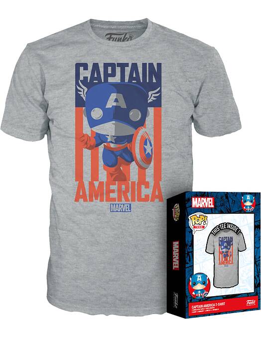 Funko Pop Tee Marvel Captain America