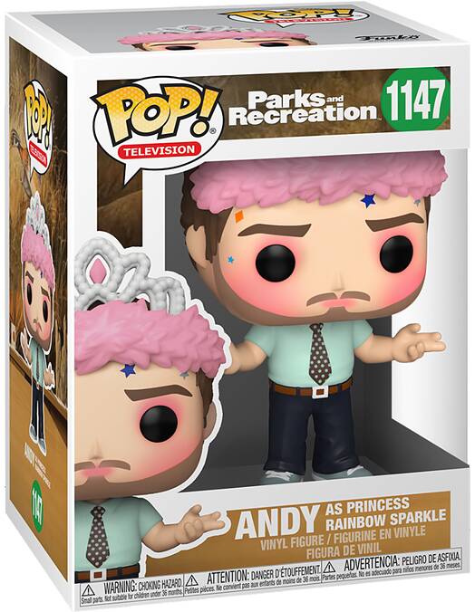 Funko Pop TV Parks & Rec Andy as Princess Rainbow Sparkle