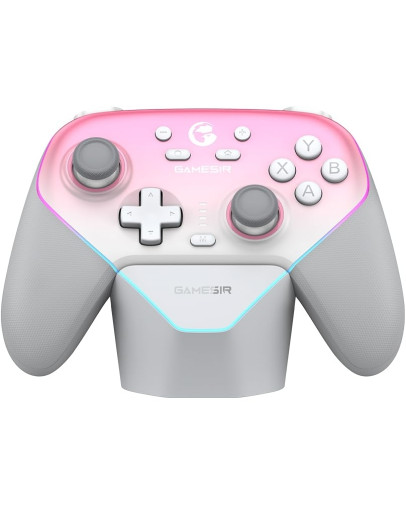 GameSir Super Nova roza brezžični igralni plošček s polnilno postajo za PC & Switch & mobilne naprave
