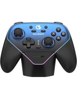 GameSir Super Nova temno moder brezžični igralni plošček s polnilno postajo za PC & Switch & mobilne telefone