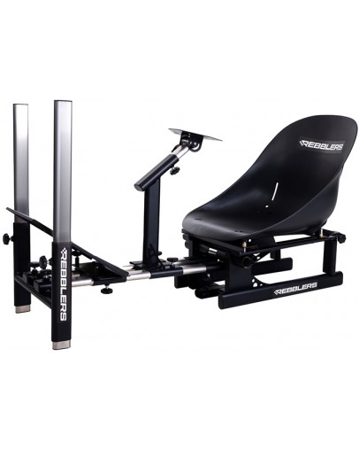 Gaming stol Rebblers Kart Racing Seat in Body Frame črne barve