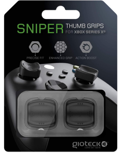 Gioteck Sniper črni silikonski nastavki za Xbox One & Xbox Series kontroler