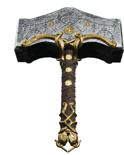 God of War Ragnarok Mjolnir Thor Hammer (okrasna replika iz plastike)