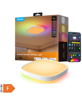 Govee 30cm pametna kvadratna stropna svetilka z RGBIC osvetlitvijo