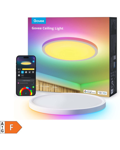 Govee 30cm pametna okrogla stropna svetilka z RGBIC osvetlitvijo