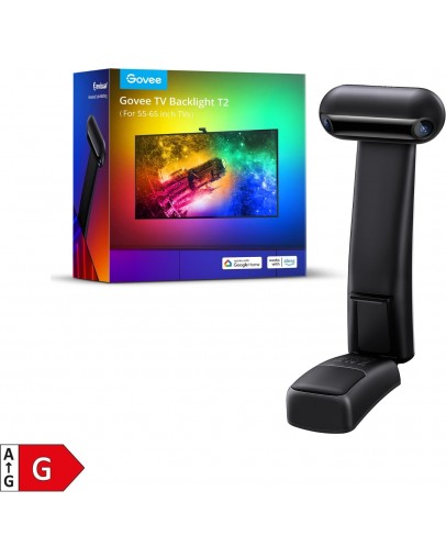 Govee Envisual TV osvetlitev ozadja T2 z dvema kamerama za TV sprejemnike velikosti 75-85 inčev Govee Envisual TV osvetlitev ozadja T2 z dvema kamerama za TV sprejemnike velikosti 75-85 inčev