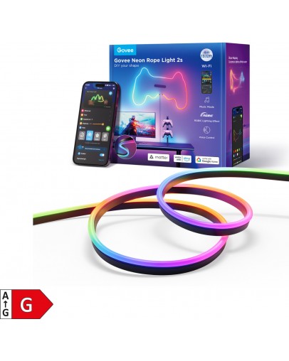 Govee Neon Rope svetlobni trak 2 črne barve dolžine 4 metre