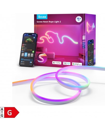 Govee Neon Rope svetlobni trak 2 dolžine 5 metrov Govee Neon Rope svetlobni trak 2 dolžine 5 metrov