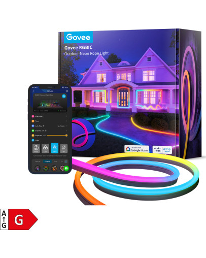 Govee RGBIC zunanji neonski svetlobni trak dolžine 10 metrov Govee RGBIC zunanji neonski svetlobni trak dolžine 10 metrov