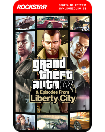 Grand Theft Auto 4 The Complete Edition - Rockstar koda brez škatlice (WINDOWS PC)