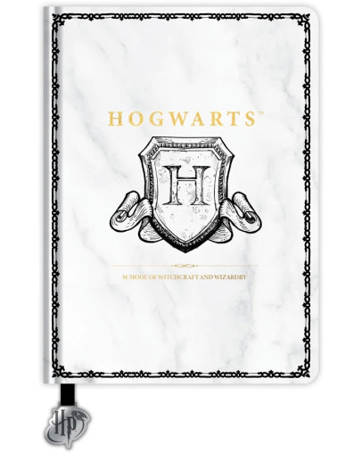 Harry Potter debela beležka A5 z marmornim vzorcem Blue Sky