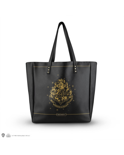 Harry Potter Hogwarts nakupovalna torba iz črnega umetnega usnja Cinereplicas