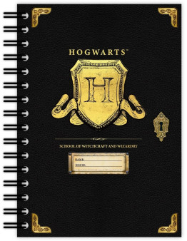 Harry Potter spiralna beležka A5 Hogwarts Shield Blue Sky