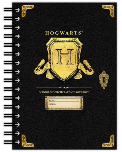 Harry Potter spiralna beležka A5 Hogwarts Shield Blue Sky