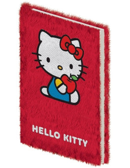 Hello Kitty A5 plišasta beležka s trdimi platnicami Pyramid