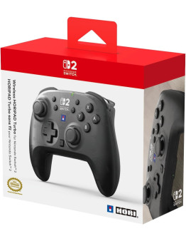Hori Horipad Turbo brezžični igralni plošček črne barve za Switch & Switch 2