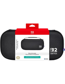 Hori Slim trda zaščitna torbica črne barve za Nintendo Switch 2