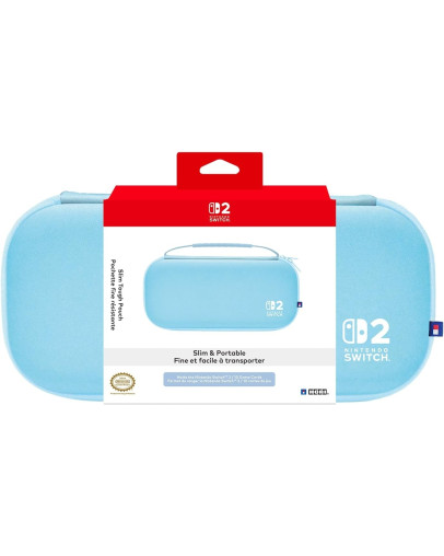Hori Slim trda zaščitna torbica svetlo modre barve za Nintendo Switch 2