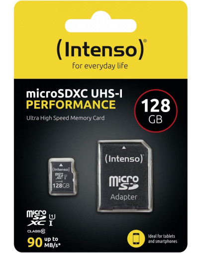 Intenso spominska kartica microSD 128GB za Nintendo Switch & 3DS & Wii & PSP & GSM