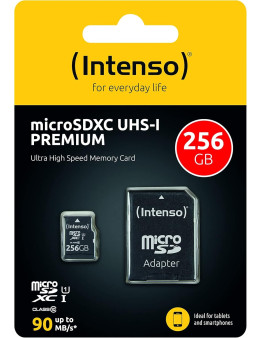 Intenso spominska kartica microSD 256GB za Nintendo Switch & 3DS & Wii & PSP & GSM