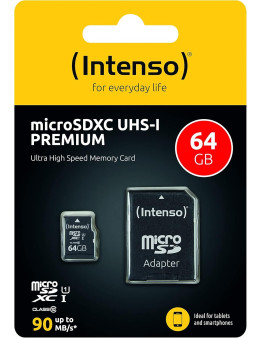 Intenso spominska kartica microSD 64GB za Nintendo Switch & 3DS & Wii & PSP & GSM