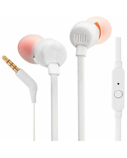 JBL T110E bele žične slušalke