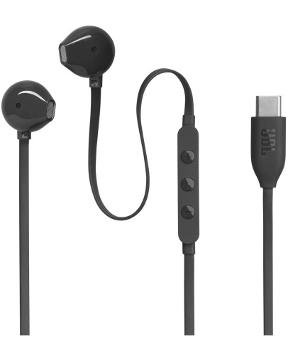 JBL Tune 305C žične ušesne slušalke s priključkom USB-C črne barve