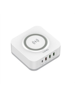 LDNIO AW004 namizni polnilec s 4 vhodi in brezžičnim polnjenjem