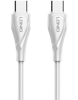 LDNIO LC611C USB-C v USB-C kabel bele barve dolžine 1 m