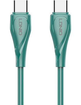 LDNIO LC612C USB-C v USB-C kabel zelene barve dolžine 2 m