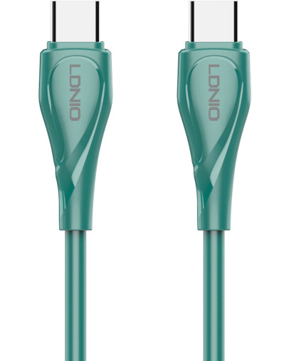 LDNIO LC612C USB-C v USB-C kabel zelene barve dolžine 2 m