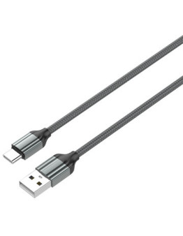 LDNIO LS432 USB v USB-C kabel črne barve dolžine 2 m
