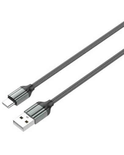 LDNIO LS432 USB v USB-C kabel črne barve dolžine 2 m