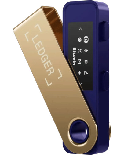 Ledger Nano S Plus strojna denarnica za kriptovalute kovinsko fuksija barve