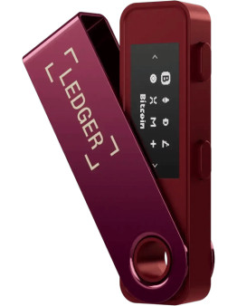 Ledger Nano S Plus strojna denarnica za kriptovalute škrlatno rdeče barve