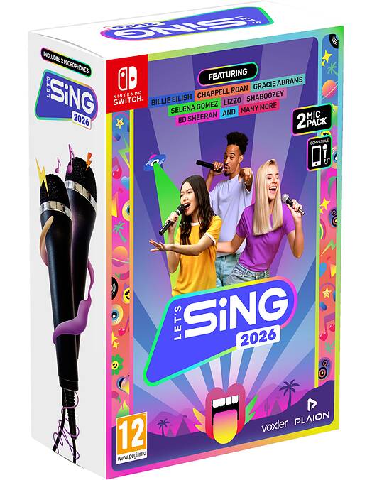 Lets Sing 2026 z dvema mikrofonoma (SWITCH)
