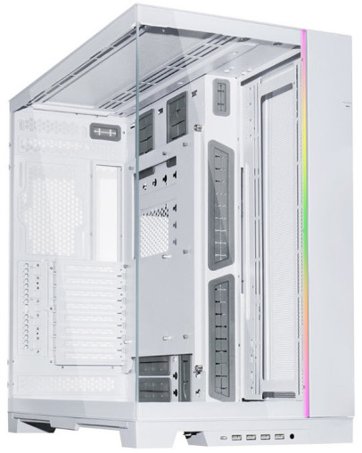 Lian Li O11 Dynamic Evo XL ATX Big-Tower računalniško ohišje s kaljenim steklom bele barve