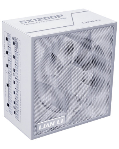Lian Li SX 1200W 80 Plus Platinum ATX 3.1 modularni napajalnik bele barve