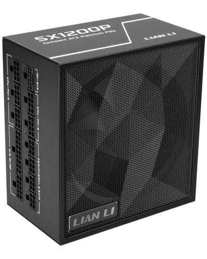 Lian Li SX 1200W 80 Plus Platinum ATX 3.1 modularni napajalnik črne barve